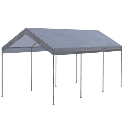 Outsunny 10' X 20' Carport, Portable Garage & Patio Canopy Tent, Adjustable Height, Anti-UV Cover For Car, Truck, Boat, Catering, Wedding 5 Outsunny 10' X 20' Carport, Portable Garage & Patio Canopy Tent, Adjustable Height, Anti-UV Cover For Car, Truck, Boat, Catering, Wedding - Image 3