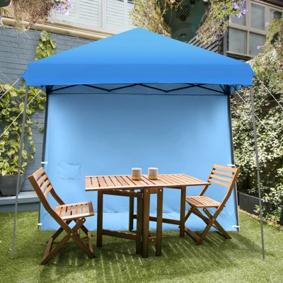 Costway 10ft X 10ft Pop Up Tent Slant Leg Canopy W/ Roll-up Side Wall 4 Costway 10ft X 10ft Pop Up Tent Slant Leg Canopy W/ Roll-up Side Wall - Image 2