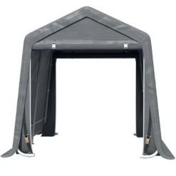 Outsunny Garden Storage Tent, Heavy Duty Bike Shed, Patio Storage Shelter W/ Metal Frame And Double Zipper Doors, Dark Grey -OUTSUNNY Shop GUEST ab1819bc 77dc 4d75 9789 84df4f41a08f