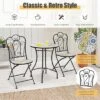 Tangkula 2PCS Outdoor Mosaic Folding Bistro Chairs Patio Chairs With Ceramic Tiles Seat And Exquisite Floral Pattern Yellow Seat -OUTSUNNY Shop GUEST ad79f1cc 954d 4728 980e 8797529b745b