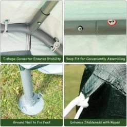 Costway 10'x10' Patio Tent Carport Storage Shelter Shed Car Canopy Heavy Duty Green -OUTSUNNY Shop GUEST add10ddc 2bea 424d 9abe 8134198fb182