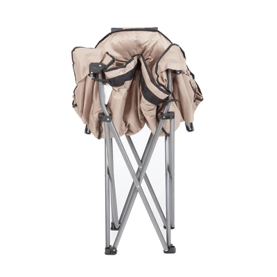 Mac Sports Foldable Padded Outdoor Club Chair With Carry Bag, Beige (2 Pack) 4 Mac Sports Foldable Padded Outdoor Club Chair With Carry Bag, Beige (2 Pack) - Image 2