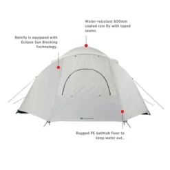 Outbound 8 Person 3 Season Lightweight Dome Camping Tent, Room Divider, Heavy Duty 600mm Coated Blackout Rainfly And Zip Up Carrying Bag, White/Gray -OUTSUNNY Shop GUEST afe962e1 890b 4833 8caa 55e372b4a799