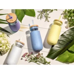 Ello Devon 18oz Glass Tumbler With Lid -OUTSUNNY Shop GUEST b17968ec e85f 4d2a 9e48 bae527ea0bce