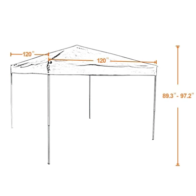 Outdoor Patio Pop-Up Canopy Tent With Wheeled Bag - Captiva Designs 11 Outdoor Patio Pop-Up Canopy Tent With Wheeled Bag - Captiva Designs - Image 9