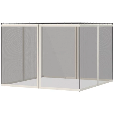 Outsunny Universal Replacement Mesh Sidewall Netting For Patio Gazebos And Canopy Tents With Zippers, (Sidewall Only) 5 Outsunny Universal Replacement Mesh Sidewall Netting For Patio Gazebos And Canopy Tents With Zippers, (Sidewall Only) - Image 3