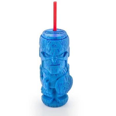 Beeline Creative Geeki Tikis Marvel Captain America Tumbler | Tiki Style Cup | Holds 19 Ounces 3 Beeline Creative Geeki Tikis Marvel Captain America Tumbler | Tiki Style Cup | Holds 19 Ounces