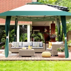 Tangkula 13' X13' Folding Gazebo Canopy Patio Outdoor Tent Party Shade Shelter -OUTSUNNY Shop GUEST b54798a5 c091 404e a54d e98bfd2771a9