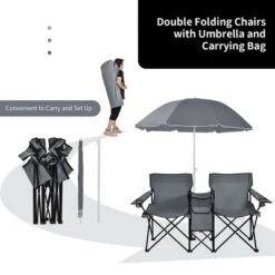 Portable Folding Picnic Double Chair W/Umbrella Table Cooler Beach Camping TurquoiseBlackRedGray 18 Portable Folding Picnic Double Chair W/Umbrella Table Cooler Beach Camping TurquoiseBlackRedGray -OUTSUNNY Shop GUEST b6f5a507 76b8 40f7 acaf 83945e79e303
