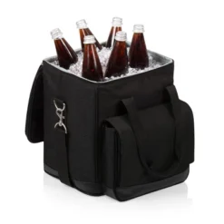 Picnic Time Six Bottle Wine Carrier And 2.25qt Cooler Tote - Black -OUTSUNNY Shop GUEST b80de544 11eb 4edd 9cc2 c5326ddef805
