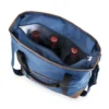 True Insulated Cooler Bag Wine Tote, Polyester And PEVA Lining, Removable Shoulder Strap, Front Pocket, 18" X 6" X 14.75", Blue, Set Of 1