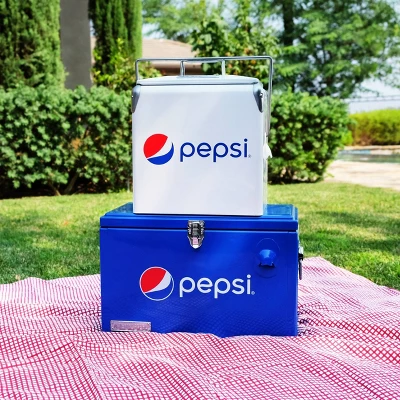Permasteel Pepsi 21qt Ice Chest Portable Cooler Blue 7 Permasteel Pepsi 21qt Ice Chest Portable Cooler Blue - Image 5