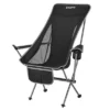 KingCamp Lightweight Padded Highback Folding Lounge Chair With Cupholder, Side Storage Pocket, And Carry Bag For Indoor Or Outdoors, Black/Grey -OUTSUNNY Shop GUEST bcc5ea41 dfda 4d66 9767 818121b59018