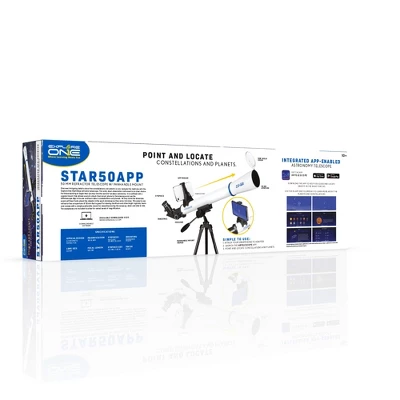 National Geographic Explore One STARAPP - 50mm Refractor Telescope W/ Panhandle Mount And Astronomy APP 7 National Geographic Explore One STARAPP - 50mm Refractor Telescope W/ Panhandle Mount And Astronomy APP - Image 5