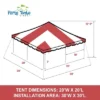 Party Tents Direct Weekender Outdoor Canopy Pole Tent, Red, 20 Ft X 20 Ft -OUTSUNNY Shop GUEST be167e1a 91eb 47df 80c7 03d4c0729ab0