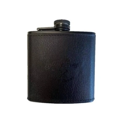 Adventure Is Out There Black On Black 6oz Flask Set 4 Adventure Is Out There Black On Black 6oz Flask Set - Image 2