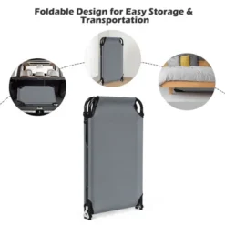 Costway Portable Camping Cot Outdoor Folding Sleeping Bed For Traveling Hiking -OUTSUNNY Shop GUEST bea4283e e792 4fdf abca fa9d30db9e9b