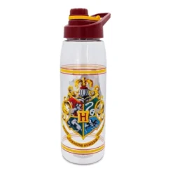 Silver Buffalo Harry Potter Hogwarts Anime Water Bottle With Screw-Top Lid | Holds 28 Ounces