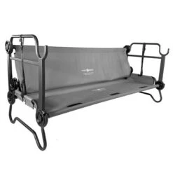 Disc-O-Bed Large Cam-O-Bunk 2 Person Bench Bunked Double Bunk Bed Cot With 2 Side Organizer And Carrying Bags For Camping Trips, Gray -OUTSUNNY Shop GUEST bee70278 c423 40e0 b863 dafc13eedd4e