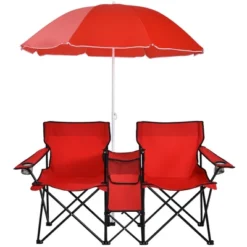 Portable Folding Picnic Double Chair W/Umbrella Table Cooler Beach Camping TurquoiseBlackRedGray 27 Portable Folding Picnic Double Chair W/Umbrella Table Cooler Beach Camping TurquoiseBlackRedGray -OUTSUNNY Shop GUEST bf1634be 9ce2 46e3 a746 beed868acecc