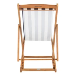 Loren Foldable Sling Chair - Natural/Navy/White - Safavieh -OUTSUNNY Shop GUEST bffbe630 78bd 4dbb 96b0 d4e37eca0931