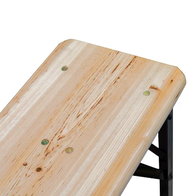 Outsunny 6' Portable Picnic Table And Bench Set, Outdoor Wooden Folding Camping Dining Table Set For Patio Garden Outdoor Activities 6 Outsunny 6' Portable Picnic Table And Bench Set, Outdoor Wooden Folding Camping Dining Table Set For Patio Garden Outdoor Activities - Image 4