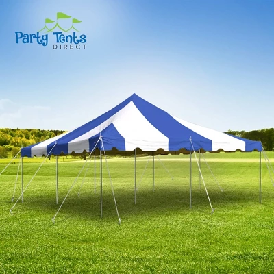 Party Tents Direct Weekender Outdoor Canopy Pole Tent, Blue, 20 Ft X 20 Ft 4 Party Tents Direct Weekender Outdoor Canopy Pole Tent, Blue, 20 Ft X 20 Ft - Image 2