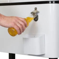 Black & Decker BLACK+DECKER Mobile Cooler Cart, 20-Gallon Capacity, White -OUTSUNNY Shop GUEST c199484e 6b4a 42ca a8c2 56a2407098c2