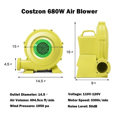 Costway Air Blower Pump Fan 735 Watt 1.0HP For Inflatable Bounce House Bouncy Castle 3 Costway Air Blower Pump Fan 735 Watt 1.0HP For Inflatable Bounce House Bouncy Castle