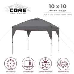 CORE Heavy-duty Instant Shelter Pop-Up Canopy Tent With Wheeled Carry Bag For Camping, Tailgating, And Backyard Events, Gray (6 Pack) 9 CORE Heavy-duty Instant Shelter Pop-Up Canopy Tent With Wheeled Carry Bag For Camping, Tailgating, And Backyard Events, Gray (6 Pack) -OUTSUNNY Shop GUEST c60ef88e fb1e 407e 8cb7 c63e5a3b9974
