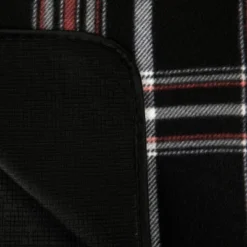 Oniva Blanket Tote Outdoor Picnic Blanket - Black Tartan Pattern With Black Flap -OUTSUNNY Shop GUEST c8c17c06 6d1f 4434 8174 805a9d476ef4