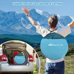 Costway Pop Up Beach Tent Anti-UV UPF 50 Plus Portable Sun Shelter For 3-4 Person -OUTSUNNY Shop GUEST ca7d3883 4090 4c71 a7b0 69ec47313f06