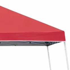 Z-Shade Angled Leg Canopy Tent With Push Button Locking System And 4 Pack Of 5 Pound Plastic Concrete Filled Leg Weight Plates, Red -OUTSUNNY Shop GUEST ce541745 28cd 4d17 ac5e ca24fcec414f