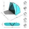 Leisure Sports Lightweight Pop-Up Beach Tent Sun Shelter - Turquoise 1 Leisure Sports Lightweight Pop-Up Beach Tent Sun Shelter - Turquoise -OUTSUNNY Shop GUEST cef847d5 f3f6 476c 9480 534cc62cdd38
