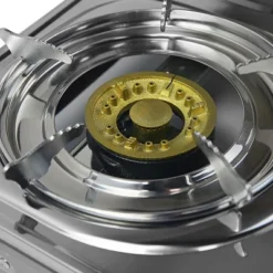 XtremepowerUS Dual Burner Stove Portable Brass Burner Propane LPG With Regulator