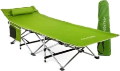 Alpcour Folding Camping Cot - Compact Single Person Bed With Pillow For Indoor & Outdoor Use -OUTSUNNY Shop GUEST d1fa7858 b756 4822 8e53 bce885e5480b