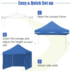 Tangkula 10x10ft Pop Up Tent, 4 Height Adjustment Folding Camping Tent With Awning 17 Tangkula 10x10ft Pop Up Tent, 4 Height Adjustment Folding Camping Tent With Awning -OUTSUNNY Shop GUEST d919c548 d8ff 48be badd ec88486d07a4