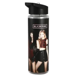 BlackPink Girl Music Group Members 24 Oz. Black UV Plastic Water Bottle