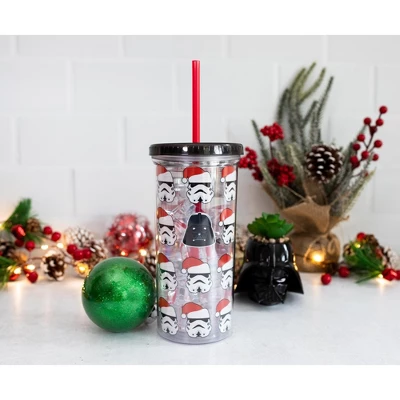 Silver Buffalo Star Wars Darth Vader Bah Humbug Carnival Cup With Lid And Straw | 20 Ounces 7 Silver Buffalo Star Wars Darth Vader Bah Humbug Carnival Cup With Lid And Straw | 20 Ounces - Image 5