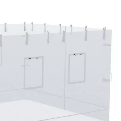 Outsunny Canopy Screen Walls, Replacement Netting With 6 Service Windows And 1 Door, For 10' X 10' Canopy Tent, White -OUTSUNNY Shop GUEST dc535cff ff05 4b8f ac3d 608759b46242