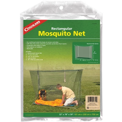 Coghlan's Rectangular Mosquito Net, Green, Mesh Netting Protects From Insects 3 Coghlan's Rectangular Mosquito Net, Green, Mesh Netting Protects From Insects