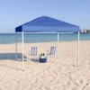 Emma And Oliver 8'x8' Weather Resistant, UV Coated Pop Up Canopy Tent With Reinforced Corners, Height Adjustable Frame And Carry Bag
