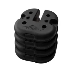 Caravan Canopy Sports CVAN10001200011 Black Durable Rubber Coated 6 Pound Cement Core Canopy Shade Tent Outdoor Weight Plates, Set Of 4