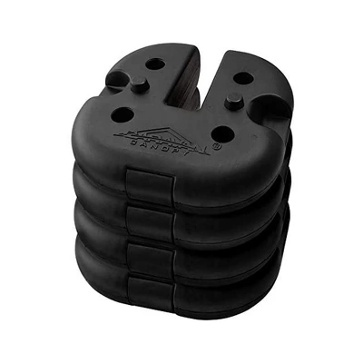 Caravan Canopy Sports CVAN10001200011 Black Durable Rubber Coated 6 Pound Cement Core Canopy Shade Tent Outdoor Weight Plates, Set Of 4 3 Caravan Canopy Sports CVAN10001200011 Black Durable Rubber Coated 6 Pound Cement Core Canopy Shade Tent Outdoor Weight Plates, Set Of 4