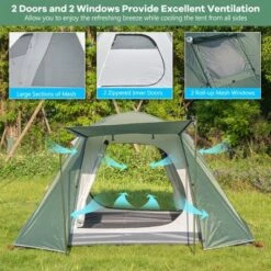 Costway 4-6 Person Camping Tent Waterproof Family Large Double-Layer Tents W/Front Porch -OUTSUNNY Shop GUEST dfcf524a 7006 4e6f aaa1 74c33ef2d724