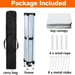 SUGIFT 10 Ft. X 10 Ft. White Instant Canopy Pop Up Tent With Carry Bag -OUTSUNNY Shop GUEST e26de0b3 e24a 42e6 a004 7df4daf8497f