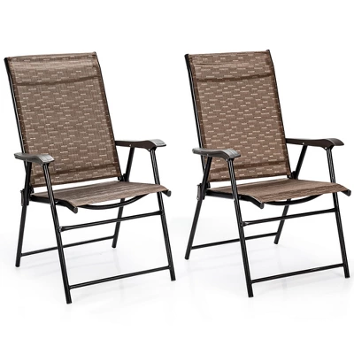 Costway 2PCS Outdoor Patio Folding Chair Camping Portable Lawn Garden W/Armrest 11 Costway 2PCS Outdoor Patio Folding Chair Camping Portable Lawn Garden W/Armrest - Image 9