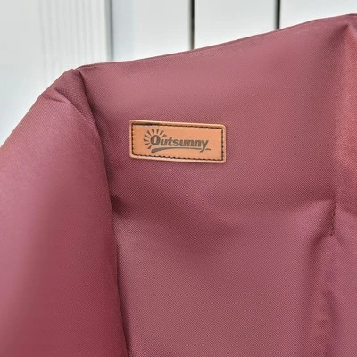 Outsunny Outdoor Director Chair, Folding Camping Chair With Thick Padded, Side Table And Heavy Duty Frame For Camping, Picnic, Beach, Hiking, Travel 6 Outsunny Outdoor Director Chair, Folding Camping Chair With Thick Padded, Side Table And Heavy Duty Frame For Camping, Picnic, Beach, Hiking, Travel - Image 4