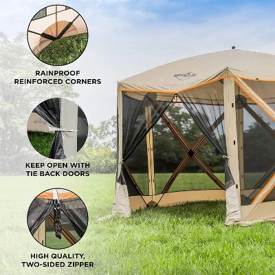 Hike Crew Outdoor Screened Instant Pop Up Gazebo Tent For Camping 4 Hike Crew Outdoor Screened Instant Pop Up Gazebo Tent For Camping - Image 2