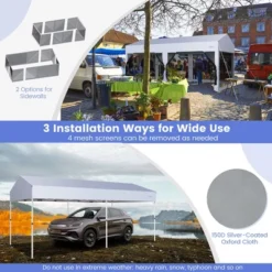 Costway 10x20ft Pop-Up Canopy Party Tent Sidewalls Portable Garage Car Shelter Wheeled 15 Costway 10x20ft Pop-Up Canopy Party Tent Sidewalls Portable Garage Car Shelter Wheeled -OUTSUNNY Shop GUEST e933569e d289 4036 8875 1f4e8c177821